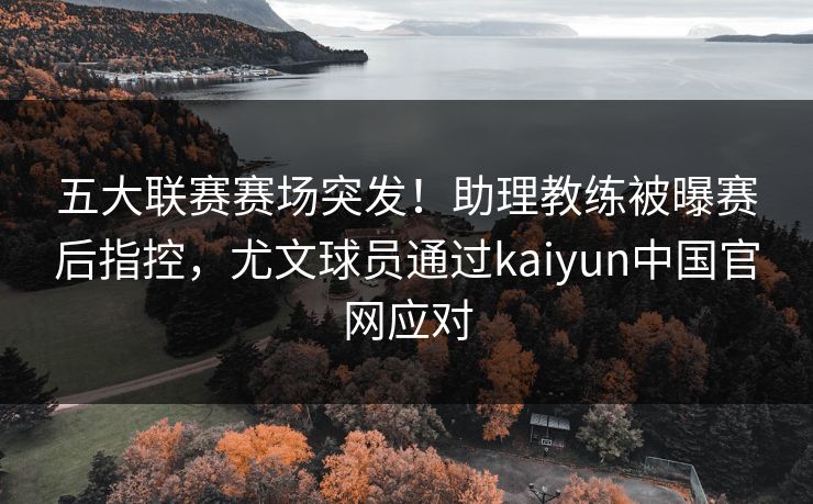 五大联赛赛场突发!助理教练被曝赛后指控,尤文球员通过kaiyun中国官网应对 五大联赛赛场突发!助理教练被曝赛后指控,尤文球员通过kaiyun中国官网应对